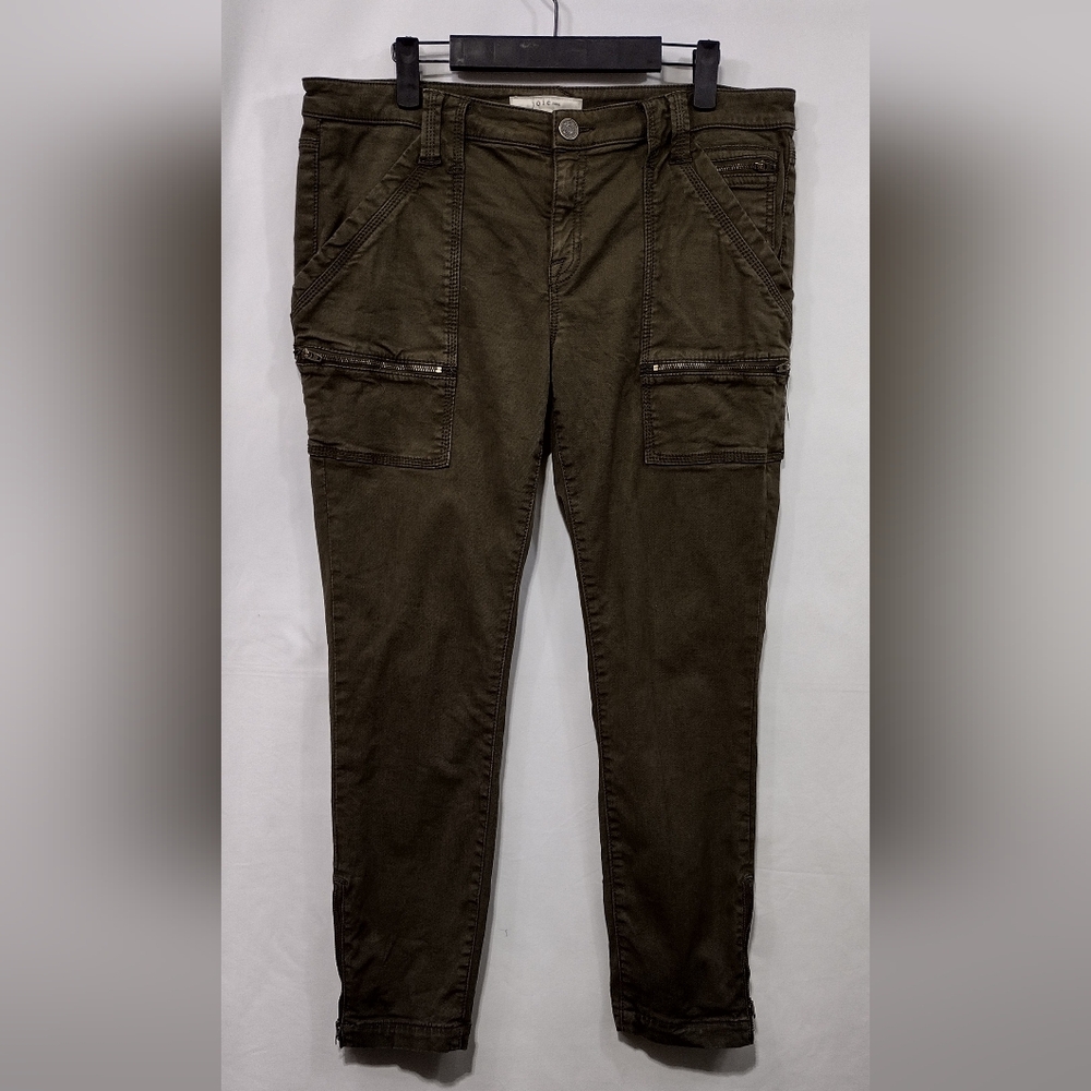 Joie Jeans Park Skinny Utility Pants Womens 32 Green Boho Retro 90s Y2K Casual - Picture 2 of 11